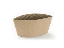 WRAP CUP COFFEE BROWN LARGE 12/16OZ