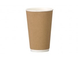 CUP RIPPLE KRAFT 16OZ